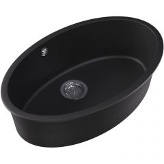 Мойка кухонная овальная Флорентина (Florentina) Вега Овал Антрацит (22.430.E0650.302)