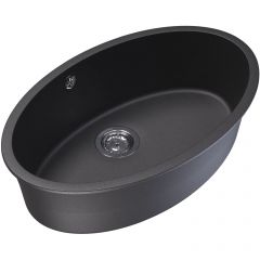 Мойка кухонная овальная Флорентина (Florentina) Вега Овал Черный (22.430.E0650.102)