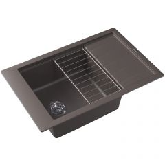 Мойка кухонная прямоугольная Флорентина (Florentina) Липси 780P Серый шелк (20.275.D0780.307)