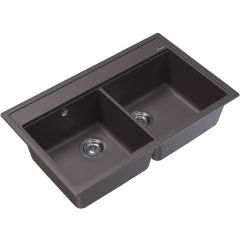 Мойка кухонная прямоугольная Флорентина (Florentina) Липси 820 Серый шелк (20.370.E0820.307)