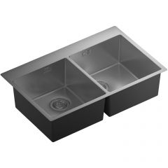 Мойка кухонная прямоугольная Флорентина (Florentina) Логика-НМ Сатинированная (LHM.800.510.B.20.S.10)