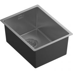 Мойка кухонная прямоугольная Флорентина (Florentina) Оптима-HM Сатинированная (OHM.300.400.B.10.S.10)