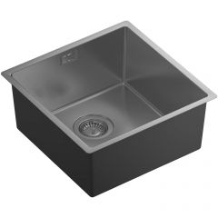 Мойка кухонная Квадратная Флорентина (Florentina) Оптима-HM Сатинированная (OHM.400.400.B.10.S.10)