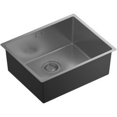 Мойка кухонная прямоугольная Флорентина (Florentina) Оптима-HM Сатинированная (OHM.500.400.B.10.S.10)