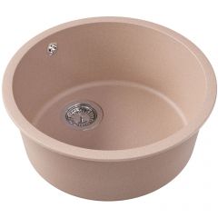 Мойка кухонная округлая Florentina (Флорентина) Вега Зеро Песочный (22.425.D0440.107)