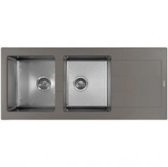 Мойка кухонная Прямоугольная Florentina (Флорентина) Комби 1160 серый шелк (21.415.E1160.307)