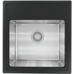Мойка кухонная Прямоугольная Florentina (Флорентина) Комби 480 Антрацит (21.455.B0480.302)