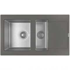 Мойка кухонная Прямоугольная Florentina (Флорентина) Комби 860К серый шелк (21.410.D0860.307)