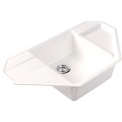 Мойка кухонная угловая Bamboo (Бамбу) Крона 910 Белый (29.040.D0910.401)