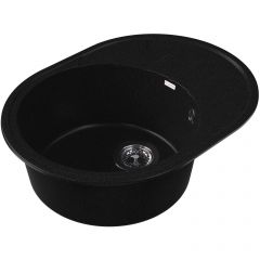 Мойка кухонная овальная Bamboo (Бамбу) Лиана 620 Черный (29.020.B0620.407)