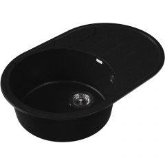 Мойка кухонная овальная Bamboo (Бамбу) Лиана 760 Черный (29.020.C0760.407)