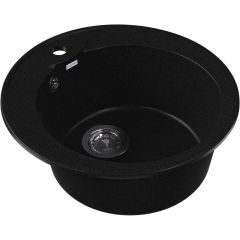 Мойка кухонная округлая Bamboo (Бамбу) Ротанг 500 Черный (29.010.B0500.407)