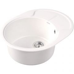 Мойка кухонная овальная Dr. gans (Др. Ганс) Берта 620 Белый (25.040.B0620.401)