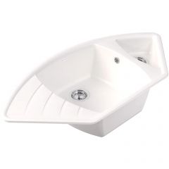 Мойка кухонная угловая Dr. Gans (Др. Ганс) Габи Белый (25.050.E1015.401)