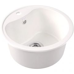 Мойка кухонная округлая Dr. Gans (Др. Ганс) Дора Белый (25.015.B0435.401)