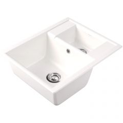 Мойка кухонная прямоугольная Dr. Gans (Др. Ганс) Астра (Astra) 620К Белый (25.065.D0620.401)