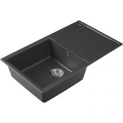 Мойка кухонная прямоугольная Flortek (Флортек) Консул 840 Черный (23.020.D0840.102)
