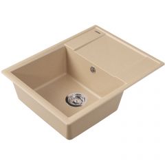 Мойка кухонная прямоугольная Flortek (Флортек) Консул 640 Бежевый (23.020.C0640.104)