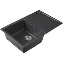 Мойка кухонная прямоугольная Flortek (Флортек) Консул 760 Черный (23.020.C0760.102)