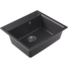 Мойка кухонная прямоугольная Flortek (Флортек) Консул 570 Черный (23.020.D0570.102)