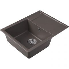 Мойка кухонная прямоугольная Flortek (Флортек) Консул 640 Серый шелк (23.020.C0640.307)