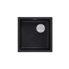 Мойка кухонная Paulmark (Паульмарк) Lumi 45 Uni-Skew черный, LU45SK-BLM