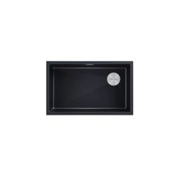 Мойка кухонная Paulmark (Паульмарк) Lumi 74 Uni-Skew черный, LU74SK-BLM