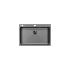 Мойка кухонная Paulmark (Паульмарк) Kroner-Edge 75 вороненая сталь, PM777551-GM