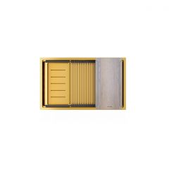 Мойка кухонная Paulmark (Паульмарк) Next-Multi Sink 74 Uni брашированное золото, PM787445-BG