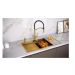 Мойка кухонная Paulmark (Паульмарк) Next-Multi Sink 74 Uni брашированное золото, PM787445-BG