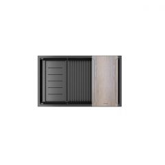 Мойка кухонная Paulmark (Паульмарк) Next-Multi Sink 74 Uni вороненая сталь, PM787445-GM