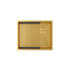 Мойка кухонная Paulmark (Паульмарк) Next-Pro 54 Uni брашированное золото, PM705445-BG