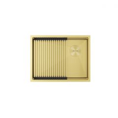 Мойка кухонная Paulmark (Паульмарк) Next-Pro 58 Uni светлое золото, PM705845-LG