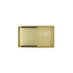 Мойка кухонная Paulmark (Паульмарк) Next-Pro 74 Uni светлое золото, PM707445-LG