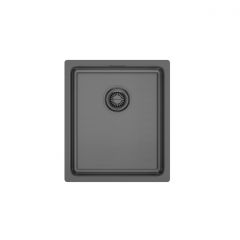 Мойка кухонная Paulmark (Паульмарк) Vista 38 вороненая сталь, PM904438-GM