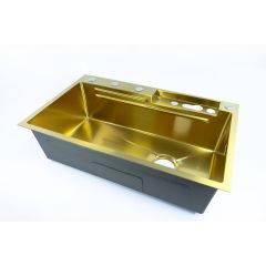 Мойка для кухни Fmark FSC002C, многофункциональная, матовое золото