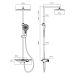 Душевая стойка Vincea (Винчея) VSFS-411GM с изливом, вороненая сталь