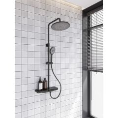 Душевая стойка Veconi ENNA, чёрный матовый EN-200-B-C4