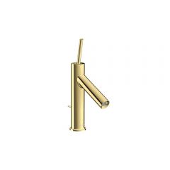 Смеситель для раковины AXOR (АКСОР) Starck 90, однорычажный, со сливным гарнитуром, 10111930 полированная латунь