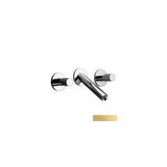 Смеситель для раковины Axor (Аксор) Starck, на 3 отверстия, с незапираемым сливным набором, 10313990 Золото