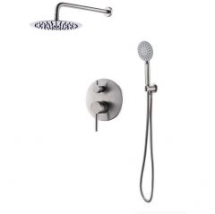 Душевой комплект BelBagno (Бельбагно) Etna со встраиваемым смесителем с переключателем, верхним душем 250 мм, ручным душем, сатин ETNA-SET-DDS-IN