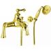 Смеситель на борт ванны Cezares (Цезарис) однорычажный с ручным душем, исполнение золото, ручка золото MARGOT-PBVM-03/24-M