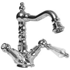 Смеситель на биде Cezares с донным клапаном, исполнение хром, ручки Swarovski DIAMOND-BS2-01-Sw