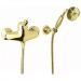 Смеситель для душа Cezares (Цезарис) в комплекте с ручным душем, исполнение золото, ручка белая ELITE-D-03/24-M