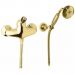 Смеситель для душа Cezares (Цезарис) в комплекте с ручным душем, исполнение золото, ручка орех ELITE-D-03/24-Nc