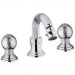 Смеситель для биде Cezares (Цезарис) на три отверстия с донным клапаном, хром OLIMP-BBS2-01-M