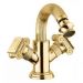 Смеситель на биде Cezares (Цезарис) с донным клапаном, золото, ручки золото OLIMP-BS2-03/24-O