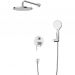 Душевой комплект встраиваемый Cezares (Цезарис) (смеситель встраиваемый, верхний душ, ручной душ со шлангом, штуцер с держателем), хром RELAX-DSET-01