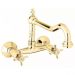 Кухонный смеситель Cezares (Цезарис) настенного монтажа золото, ручки золото LORD-LLP-03/24