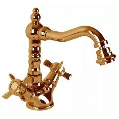 Смеситель на биде Cezares (Цезарис) c донным клапаном бронза, ручки бронза LORD-BS2-02